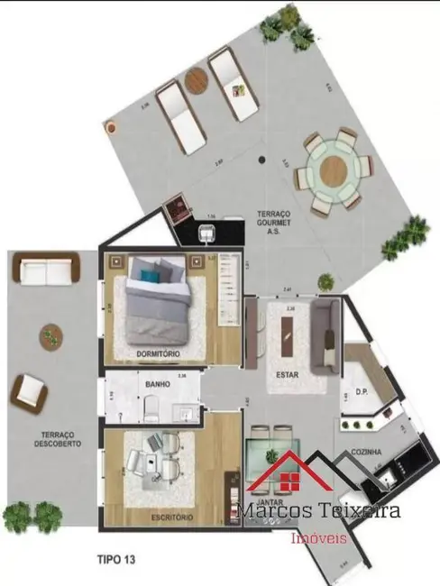 Foto 7 de Apartamento com 2 quartos à venda, 85m2 em Quitaúna, Osasco - SP