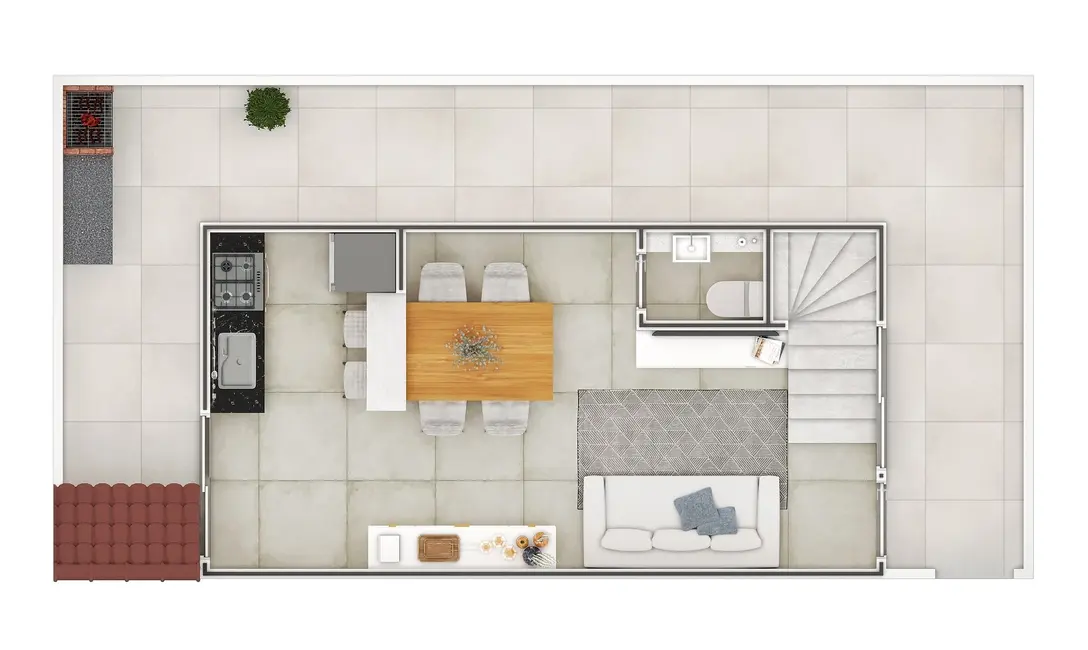 Foto 2 de Casa com 2 quartos à venda, 51m2 em Guilhermina, Praia Grande - SP