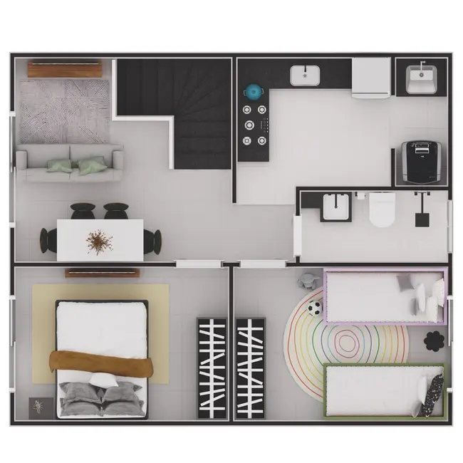 Foto 7 de Casa de Condomínio com 2 quartos à venda, 43m2 em Ocian, Praia Grande - SP