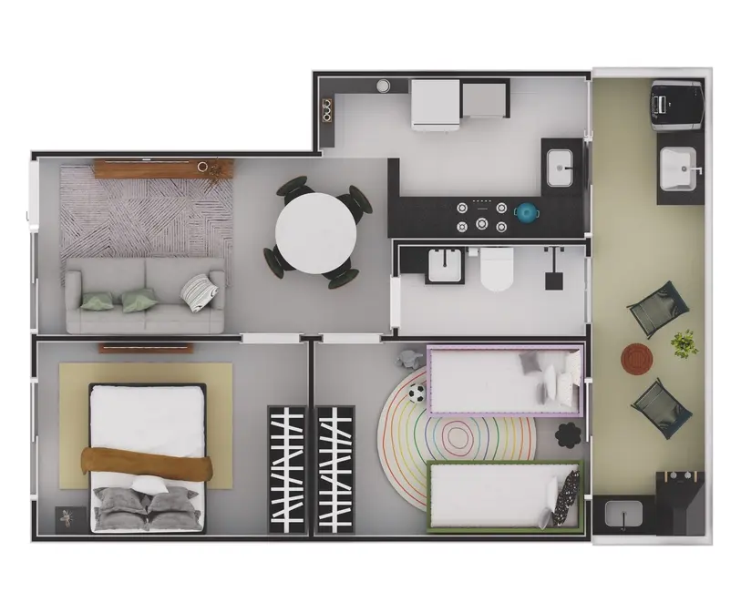 Foto 3 de Casa de Condomínio com 2 quartos à venda, 43m2 em Ocian, Praia Grande - SP