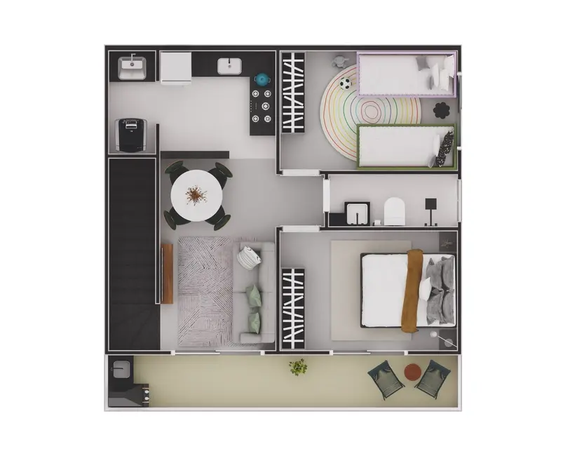 Foto 9 de Casa de Condomínio com 2 quartos à venda, 43m2 em Ocian, Praia Grande - SP