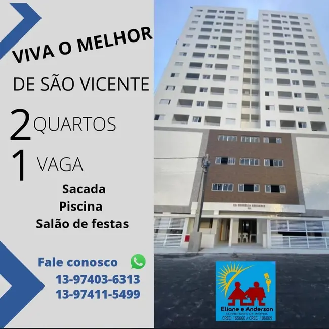 Foto 1 de Apartamento com 2 quartos à venda, 55m2 em Jardim Independência, Sao Vicente - SP