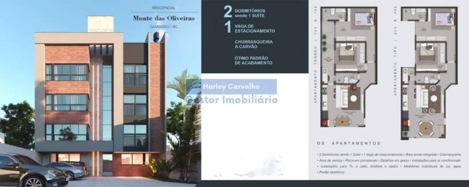 Foto 1 de Apartamento com 2 quartos à venda, 59m2 em Rio Pequeno, Camboriu - SC