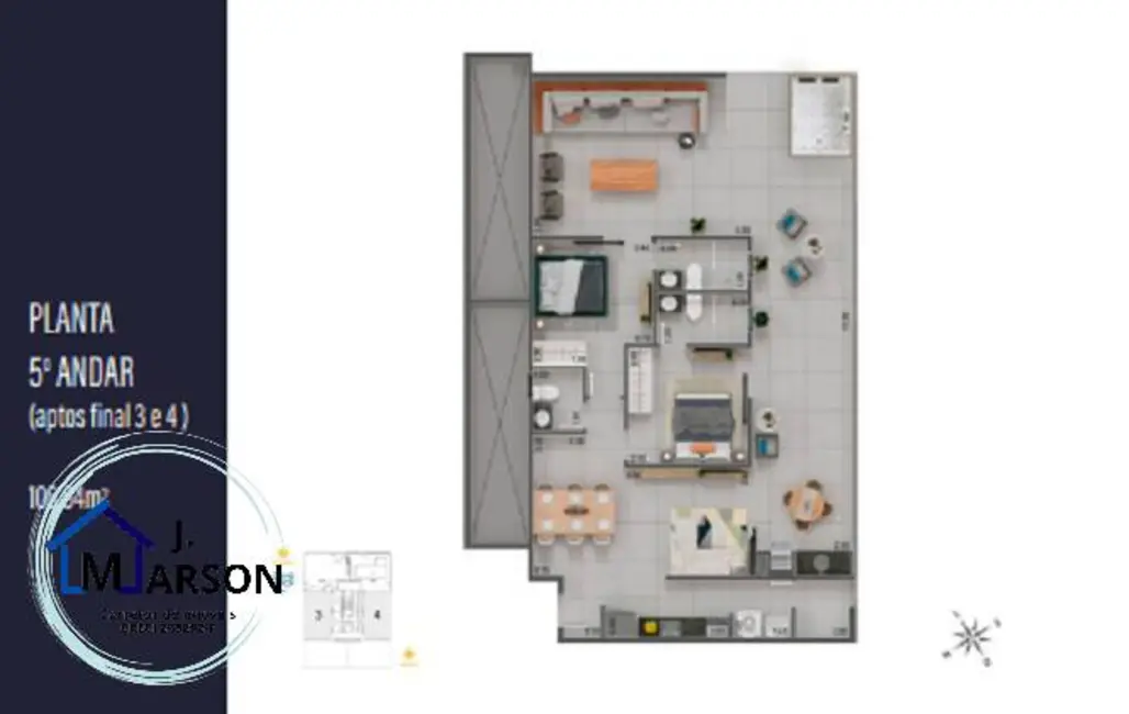 Foto 5 de Apartamento com 2 quartos à venda, 107m2 em Ubatuba - SP