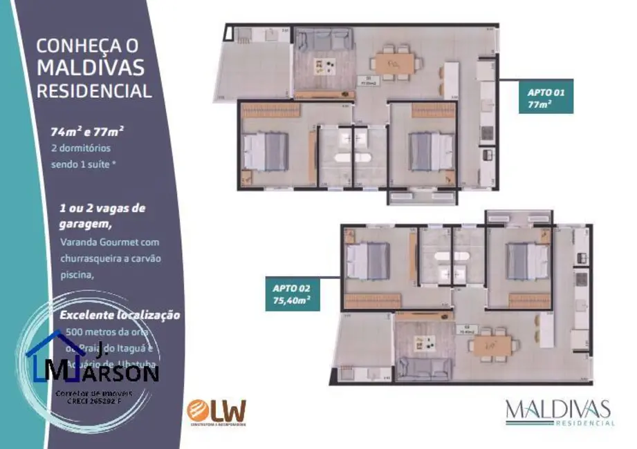 Foto 6 de Apartamento com 2 quartos à venda, 74m2 em Ubatuba - SP