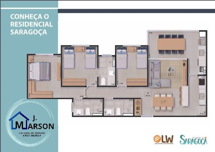 Apartamento com 3 quartos à venda, 94m2 em Sumaré, Caraguatatuba - SP - imagem 9 Foto 9 de Apartamento com 3 quartos à venda, 94m2 em Sumaré, Caraguatatuba - SP