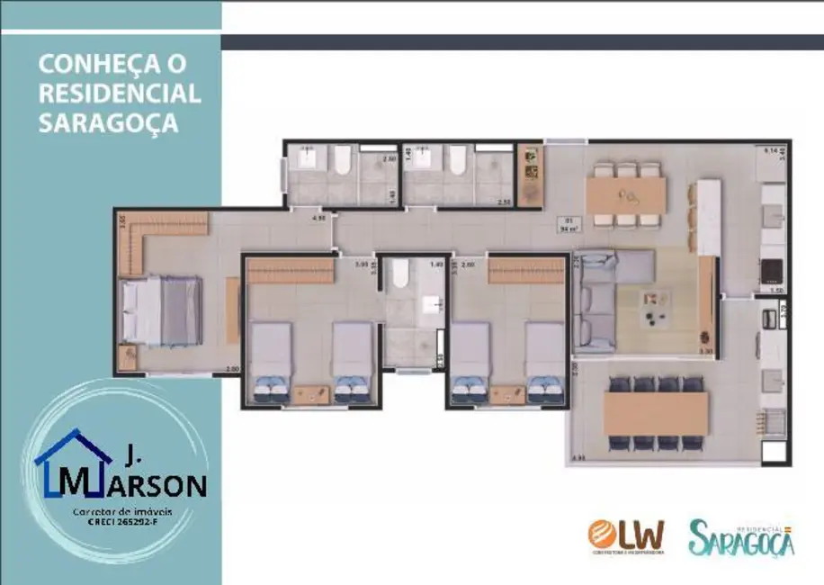 Apartamento com 3 quartos à venda, 94m2 em Sumaré, Caraguatatuba - SP - imagem 8 Foto 8 de Apartamento com 3 quartos à venda, 94m2 em Sumaré, Caraguatatuba - SP