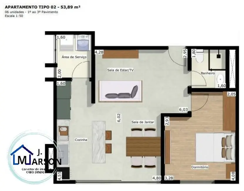 Foto 6 de Apartamento à venda, 54m2 em Parque Balneário Poiares, Caraguatatuba - SP