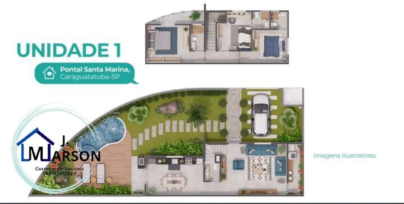 Foto 5 de Casa com 2 quartos à venda, 74m2 em Pontal de Santa Marina, Caraguatatuba - SP