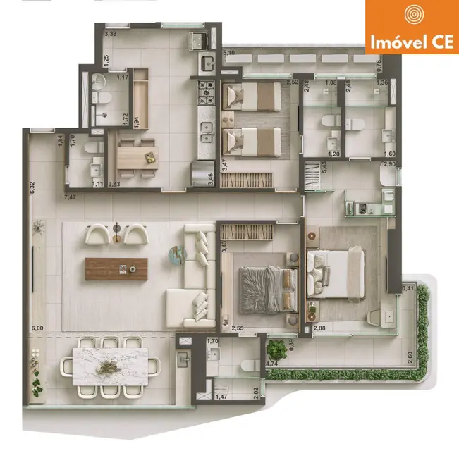 Apartamento com 4 quartos à venda, 208m2 em Meireles, Fortaleza - CE - imagem 2 Foto 2 de Apartamento com 4 quartos à venda, 208m2 em Meireles, Fortaleza - CE