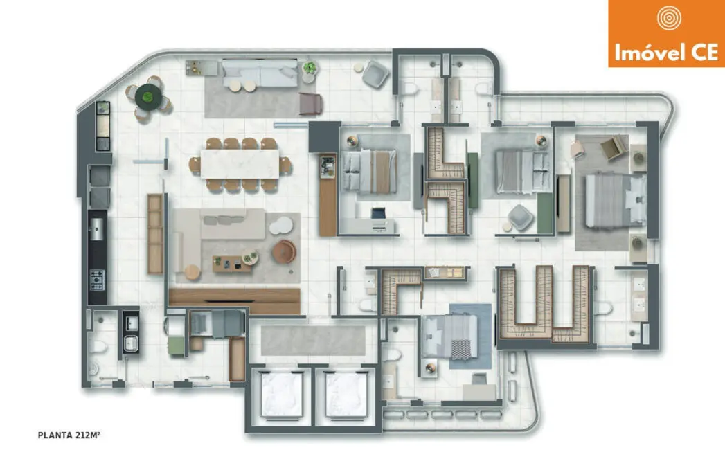 Apartamento com 3 quartos à venda, 174m2 em Aldeota, Fortaleza - CE - imagem 8 Foto 8 de Apartamento com 3 quartos à venda, 174m2 em Aldeota, Fortaleza - CE