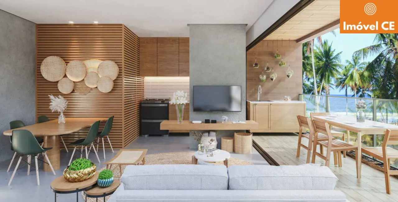 Foto 2 de Apartamento com 3 quartos à venda, 75m2 em Aquiraz - CE