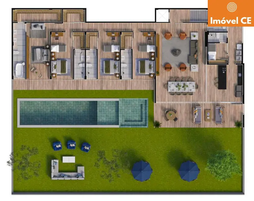 Casa com 4 quartos à venda, 328m2 em Praia do Futuro I, Fortaleza - CE - imagem 5 Foto 5 de Casa com 4 quartos à venda, 328m2 em Praia do Futuro I, Fortaleza - CE
