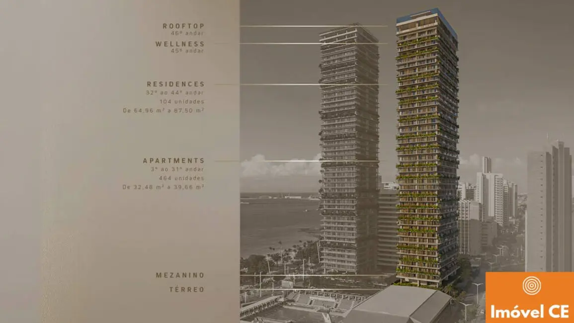 Foto 3 de Apartamento com 2 quartos à venda, 64m2 em Meireles, Fortaleza - CE