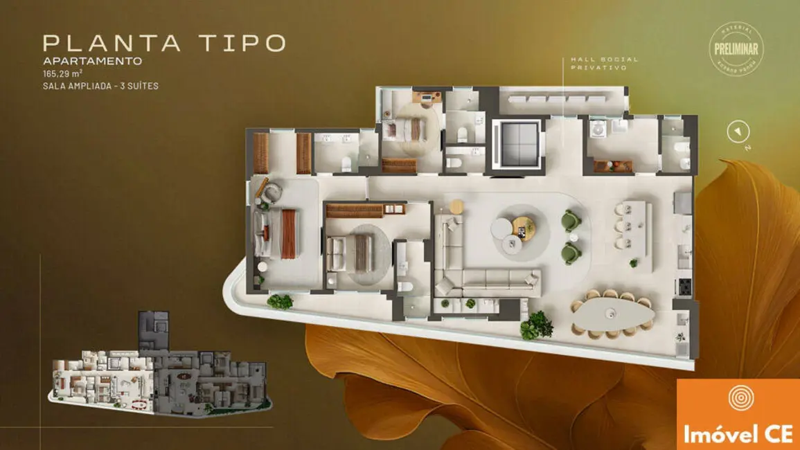 Apartamento com 4 quartos à venda, 165m2 em Aldeota, Fortaleza - CE - imagem 7 Foto 7 de Apartamento com 4 quartos à venda, 165m2 em Aldeota, Fortaleza - CE