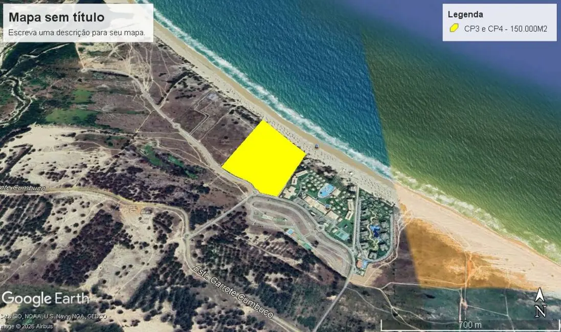 Foto 4 de Terreno / Lote à venda, 15m2 em Cumbuco, Caucaia - CE