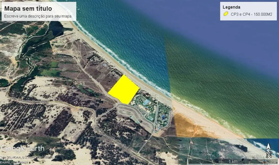Foto 5 de Terreno / Lote à venda, 15m2 em Cumbuco, Caucaia - CE