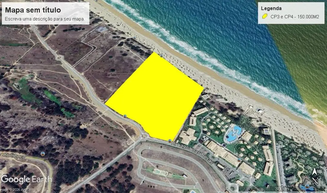 Foto 3 de Terreno / Lote à venda, 15m2 em Cumbuco, Caucaia - CE