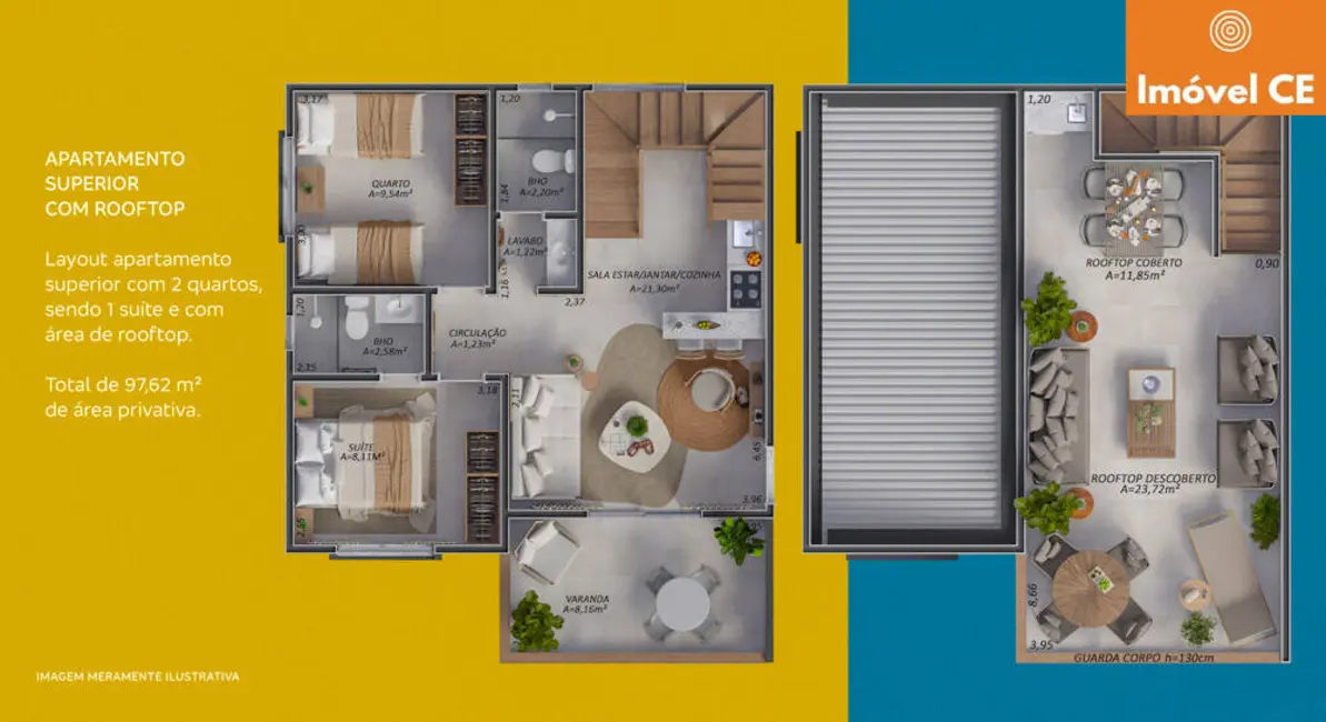 Foto 2 de Apartamento com 2 quartos à venda, 97m2 em Trairi - CE