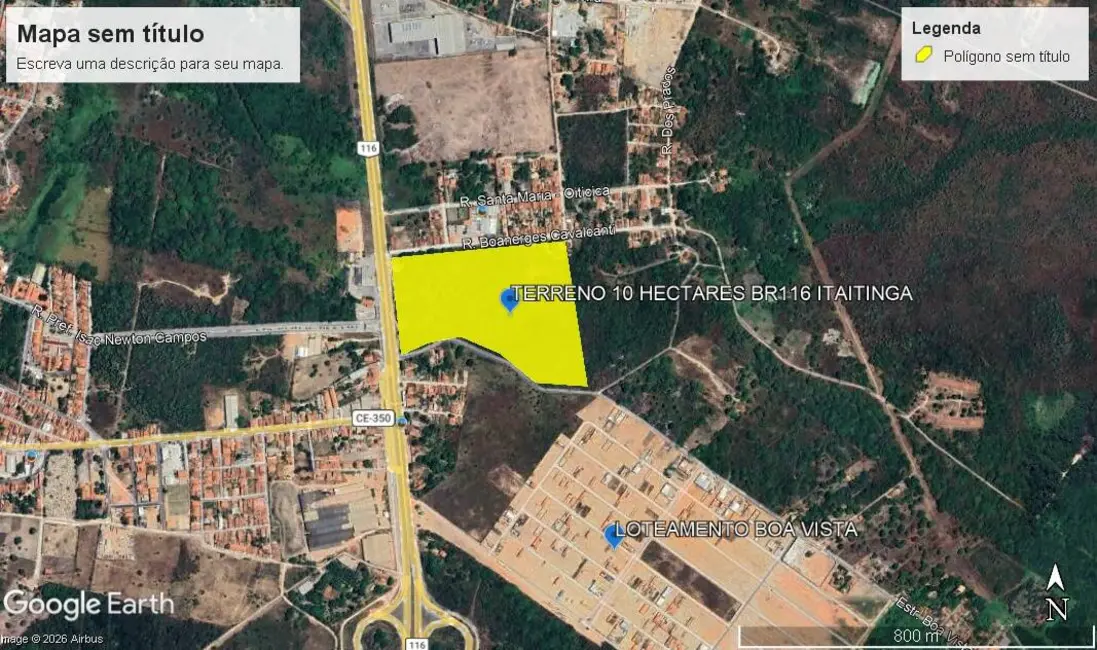 Foto 1 de Terreno / Lote à venda, 10m2 em Itaitinga - CE