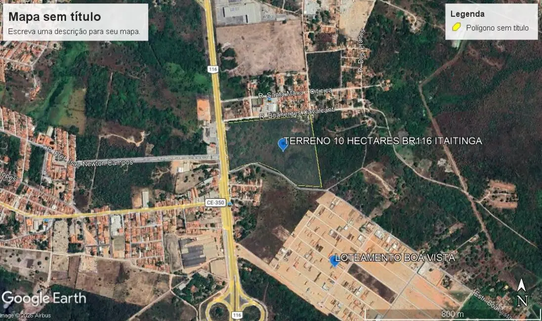 Foto 6 de Terreno / Lote à venda, 10m2 em Itaitinga - CE