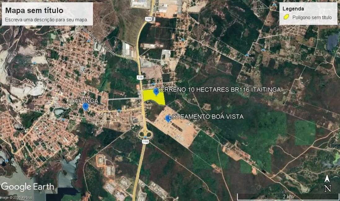 Foto 4 de Terreno / Lote à venda, 10m2 em Itaitinga - CE