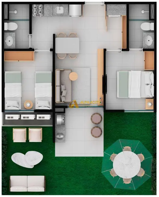 Foto 2 de Apartamento com 2 quartos à venda, 72m2 em Centro, Tamandare - PE