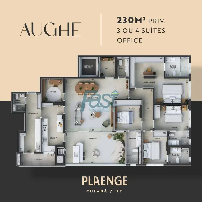 Foto 5 de Apartamento com 3 quartos à venda, 230m2 em Quilombo, Cuiaba - MT