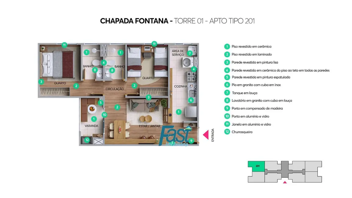 Apartamento à venda e para alugar em Cuiaba - MT - imagem 3 Foto 3 de Apartamento à venda e para alugar em Cuiaba - MT