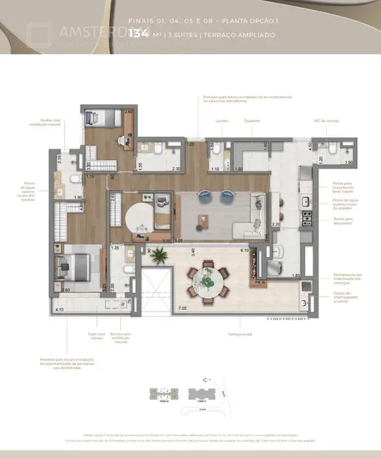 Foto 2 de Apartamento com 3 quartos à venda, 139m2 em Jardim das Acácias, São Paulo - SP