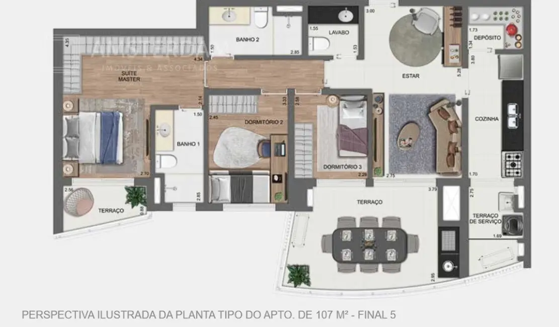 Foto 4 de Apartamento com 3 quartos à venda, 108m2 em São Paulo - SP