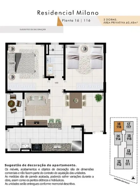 Foto 5 de Apartamento com 2 quartos à venda, 61m2 em Mongagua - SP