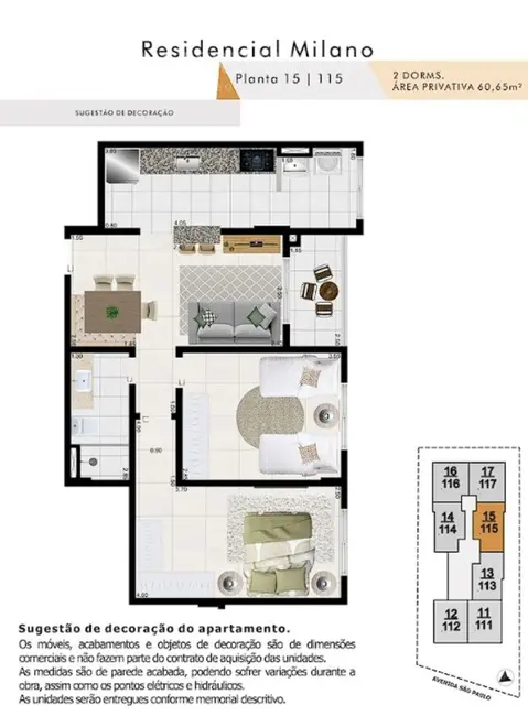 Foto 6 de Apartamento com 2 quartos à venda, 61m2 em Mongagua - SP