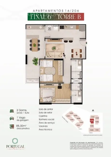 Foto 4 de Apartamento com 2 quartos à venda, 85m2 em Praia Grande - SP