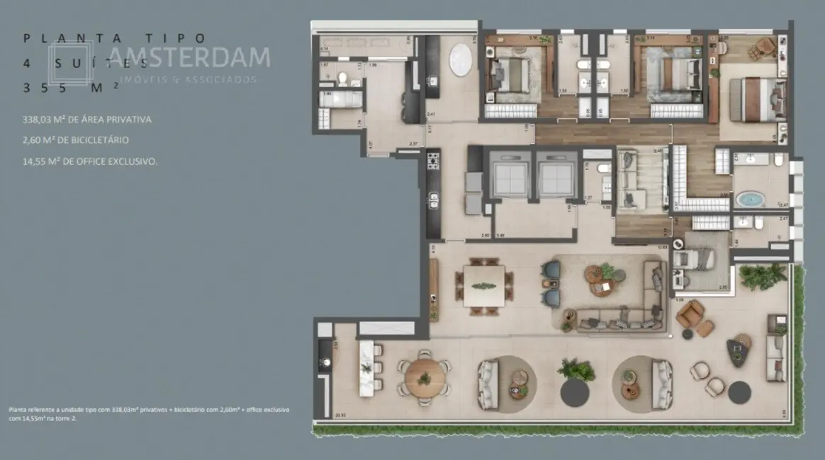 Apartamento com 4 quartos à venda, 355m2 em Vila Madalena, São Paulo - SP - imagem 9 Foto 9 de Apartamento com 4 quartos à venda, 355m2 em Vila Madalena, São Paulo - SP