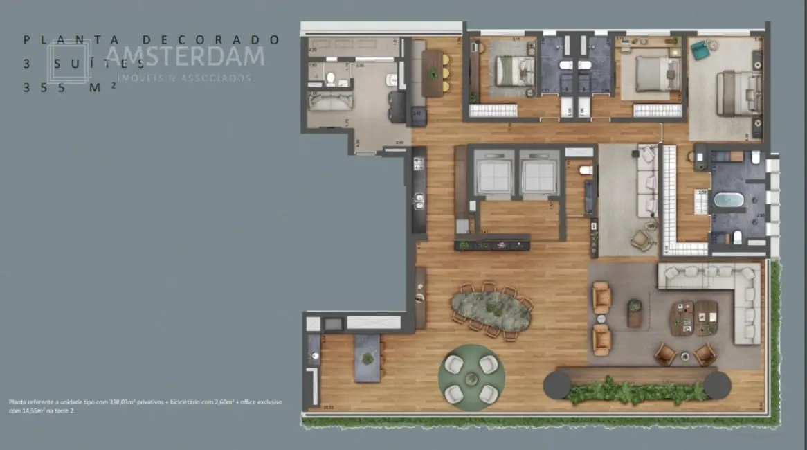 Apartamento com 4 quartos à venda, 355m2 em Vila Madalena, São Paulo - SP - imagem 8 Foto 8 de Apartamento com 4 quartos à venda, 355m2 em Vila Madalena, São Paulo - SP