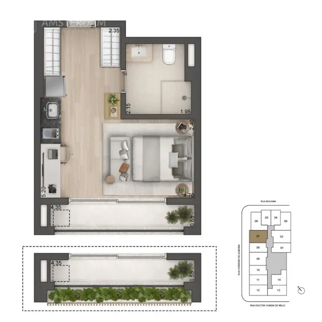 Apartamento com 1 quarto à venda, 32m2 em Perdizes, São Paulo - SP - imagem 9 Foto 9 de Apartamento com 1 quarto à venda, 32m2 em Perdizes, São Paulo - SP