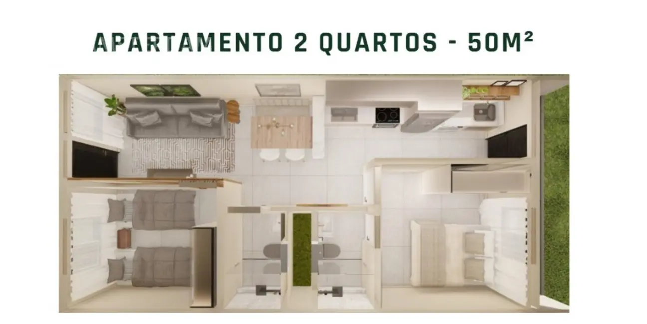 Apartamento com 2 quartos à venda, 54m2 em Bertioga - SP - imagem 5 Foto 5 de Apartamento com 2 quartos à venda, 54m2 em Bertioga - SP