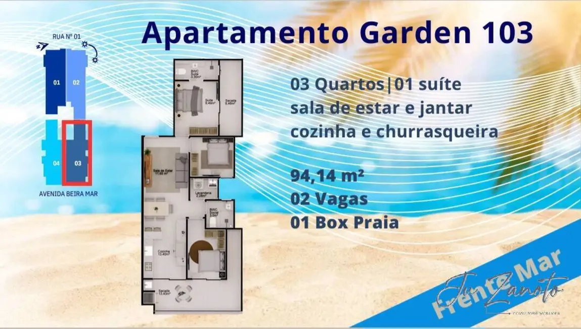 Apartamento com 2 quartos à venda, 78m2 em Matinhos - PR - imagem 8 Foto 8 de Apartamento com 2 quartos à venda, 78m2 em Matinhos - PR