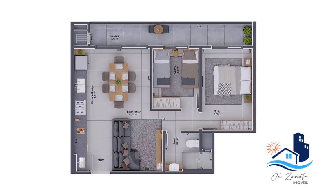 Foto 5 de Apartamento com 2 quartos à venda, 63m2 em Matinhos - PR