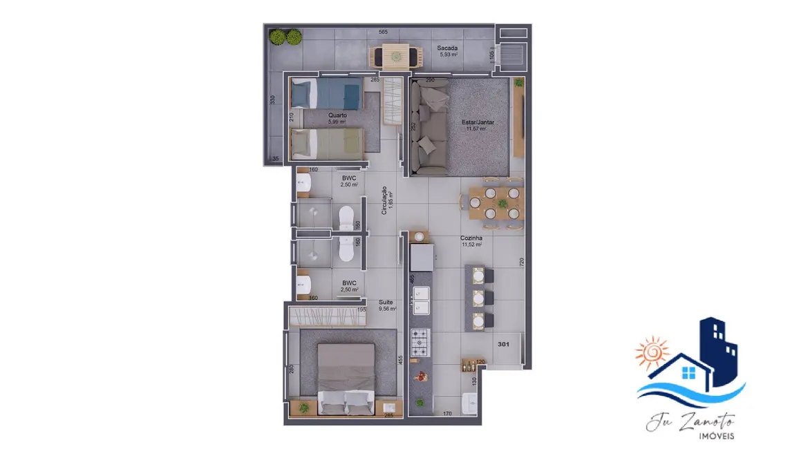 Foto 4 de Apartamento com 2 quartos à venda, 63m2 em Matinhos - PR