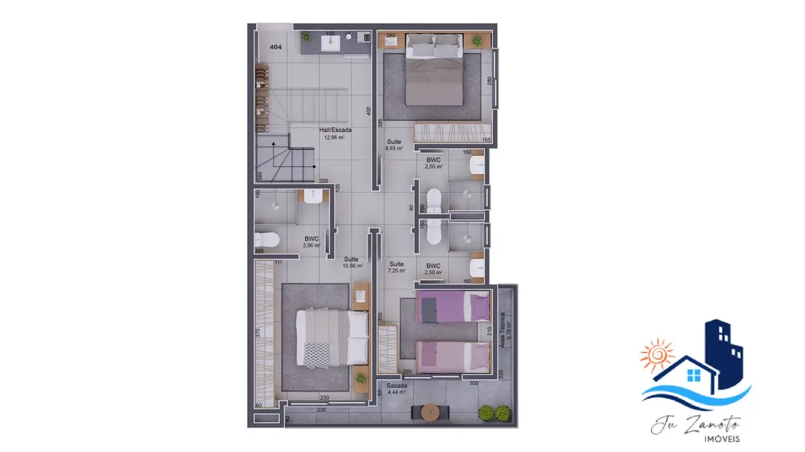 Foto 8 de Apartamento com 3 quartos à venda, 96m2 em Matinhos - PR