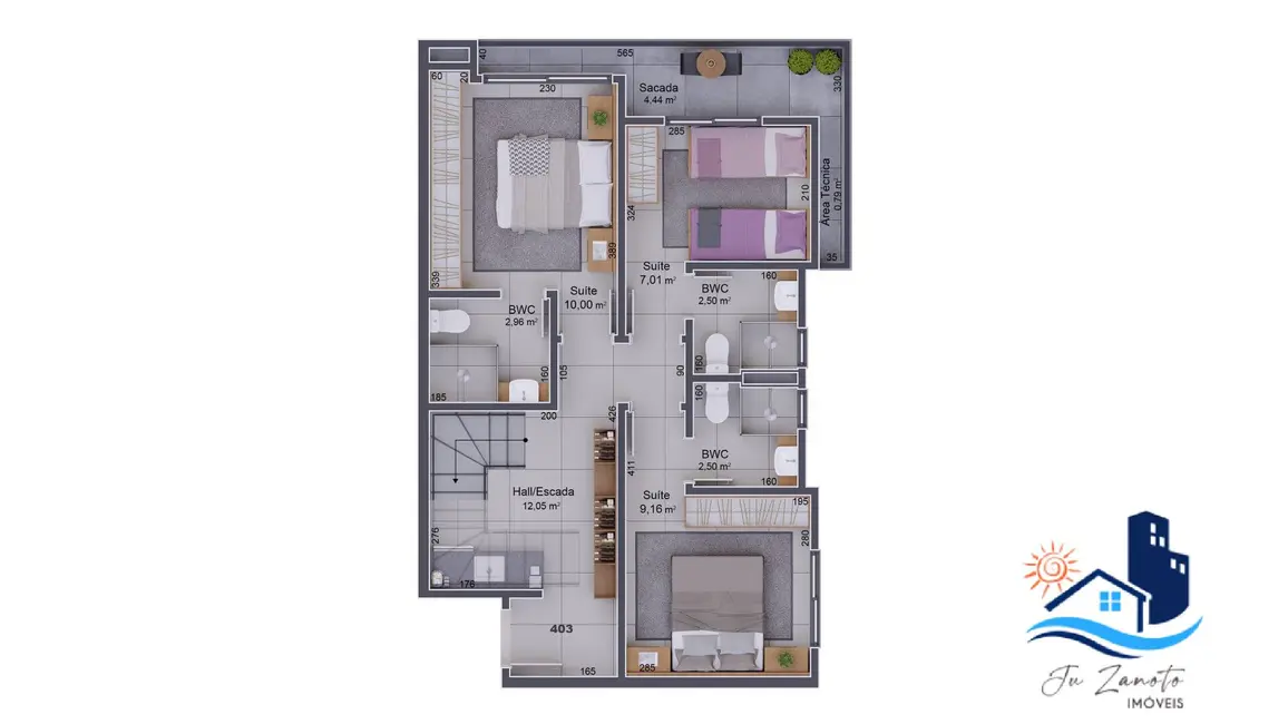 Foto 7 de Apartamento com 3 quartos à venda, 96m2 em Matinhos - PR