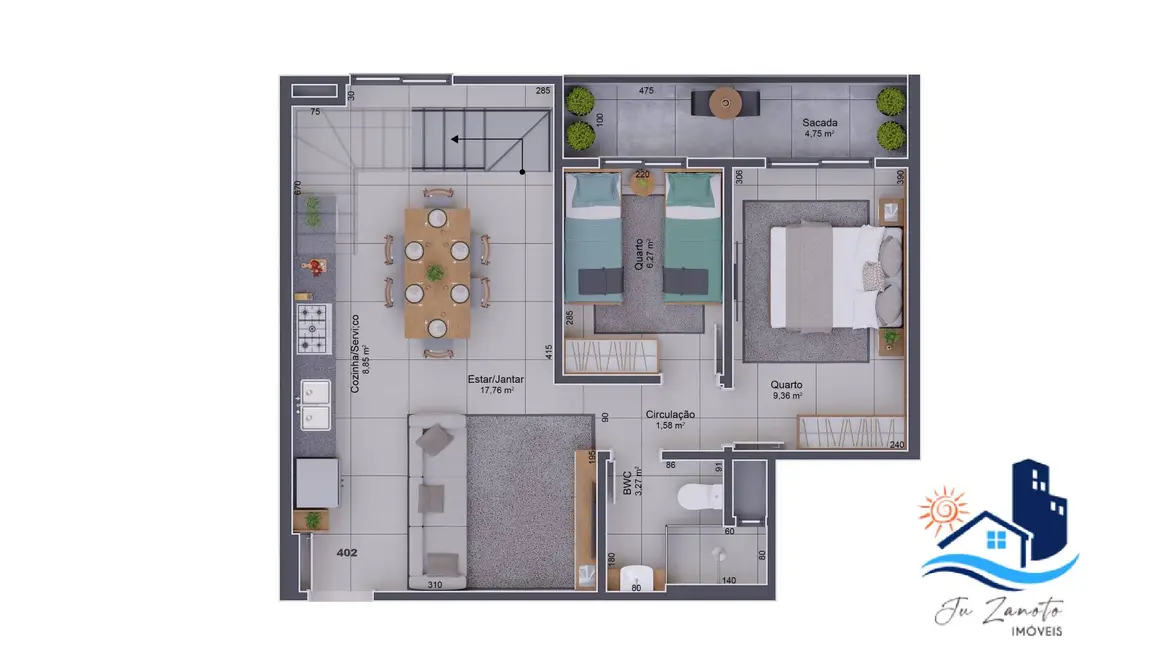 Foto 6 de Apartamento com 3 quartos à venda, 96m2 em Matinhos - PR