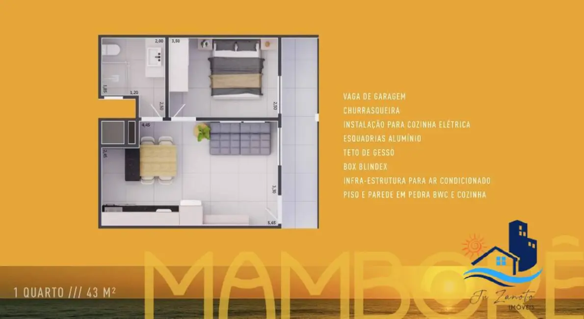 Foto 9 de Apartamento com 1 quarto à venda, 41m2 em Matinhos - PR