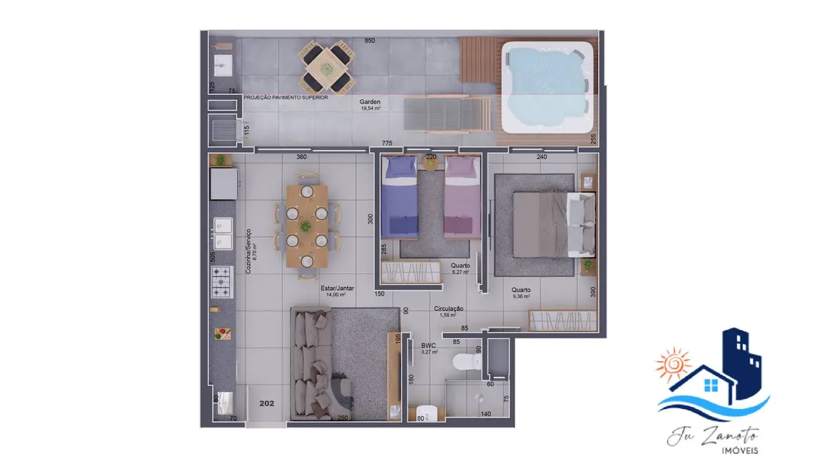 Apartamento com 2 quartos à venda, 63m2 em Matinhos - PR - imagem 4 Foto 4 de Apartamento com 2 quartos à venda, 63m2 em Matinhos - PR