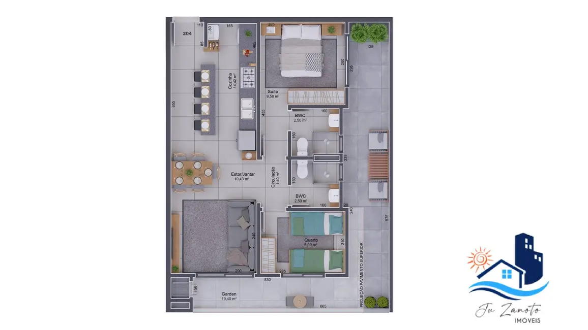 Apartamento com 2 quartos à venda, 63m2 em Matinhos - PR - imagem 6 Foto 6 de Apartamento com 2 quartos à venda, 63m2 em Matinhos - PR