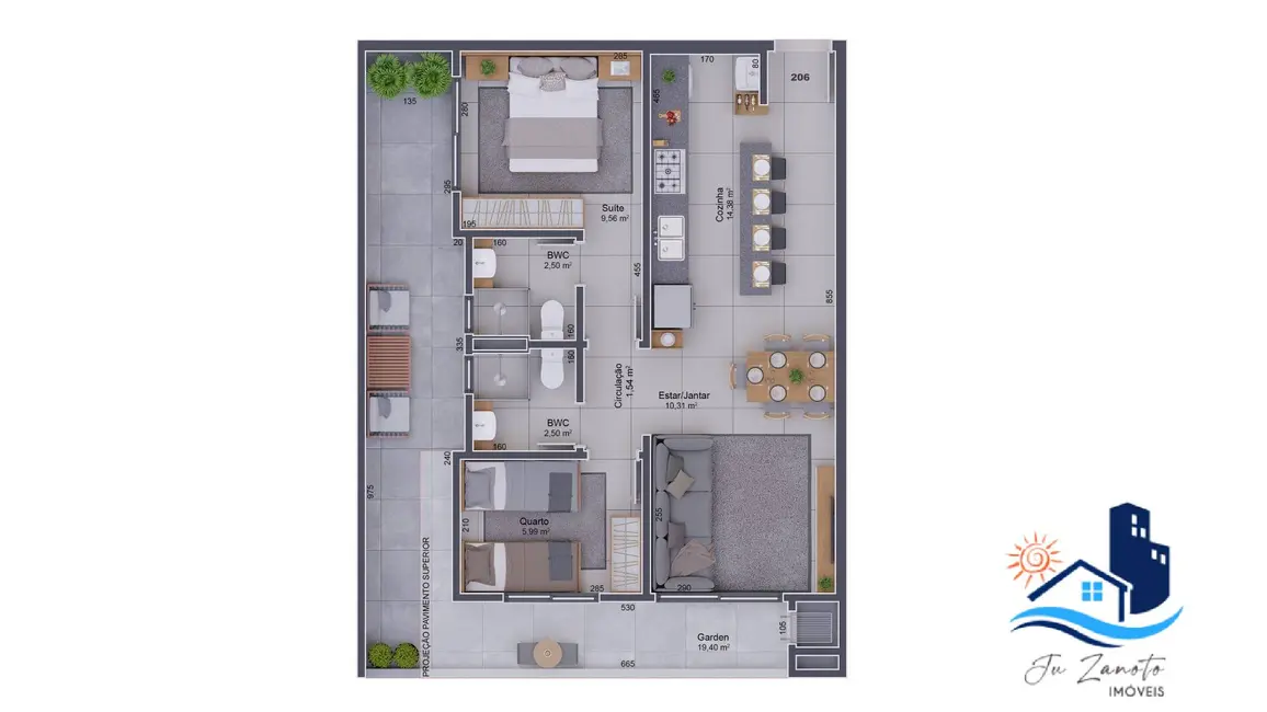 Apartamento com 2 quartos à venda, 63m2 em Matinhos - PR - imagem 8 Foto 8 de Apartamento com 2 quartos à venda, 63m2 em Matinhos - PR