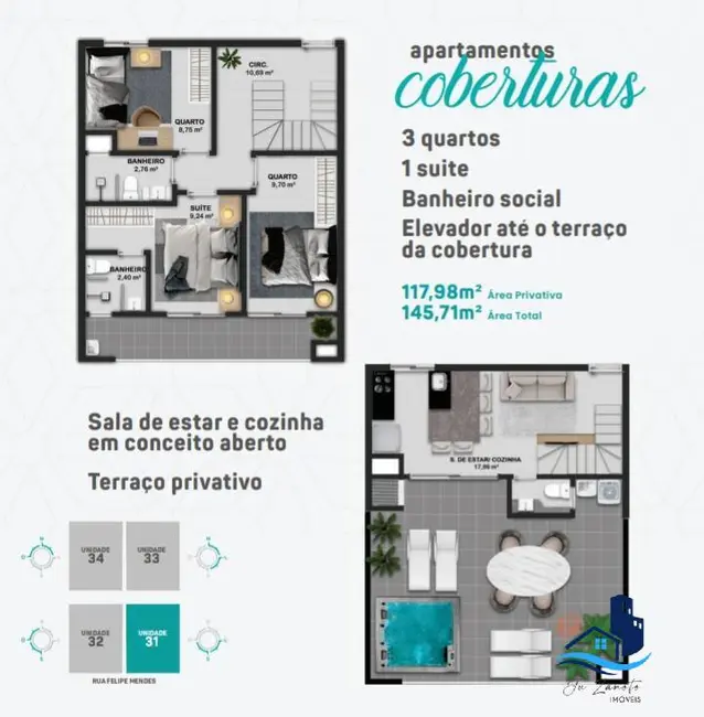 Foto 4 de Cobertura com 3 quartos à venda, 118m2 em Matinhos - PR