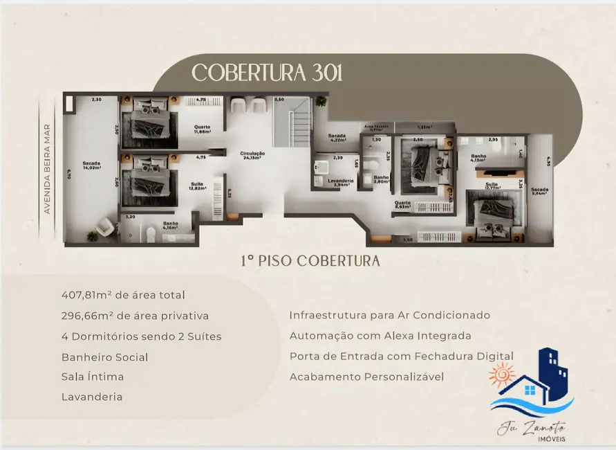 Foto 5 de Cobertura com 4 quartos à venda, 297m2 em Matinhos - PR